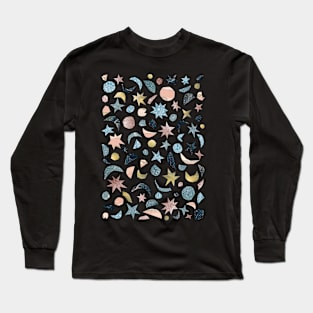 Stardust Collage Pattern Long Sleeve T-Shirt